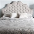 Bowery Hill Modern Tufted Queen Panel Headboard in Grayish Beige