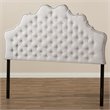 Bowery Hill Modern Tufted Queen Panel Headboard in Grayish Beige