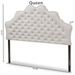 Bowery Hill Modern Tufted Queen Panel Headboard in Grayish Beige
