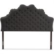 Bowery Hill Modern Fabric Tufted Queen Panel Headboard in Gray