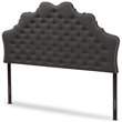 Bowery Hill Modern Fabric Tufted Queen Panel Headboard in Gray