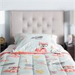 Bowery Hill Modern Fabric Tufted Twin Panel Headboard in Gray