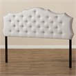 Bowery Hill Modern Tufted Full Panel Headboard in Grayish Beige