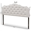 Bowery Hill Modern Tufted Full Panel Headboard in Grayish Beige