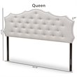Bowery Hill Modern Tufted Queen Panel Headboard in Grayish Beige