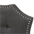 Bowery Hill Modern Tufted Queen Panel Headboard in Dark Gray