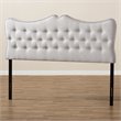 Bowery Hill Modern Tufted Queen Panel Headboard in Grayish Beige