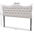 Bowery Hill Modern Tufted Queen Panel Headboard in Grayish Beige