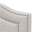 Bowery Hill Modern Tufted Full Panel Headboard in Grayish Beige