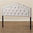 Bowery Hill Modern Tufted Full Panel Headboard in Grayish Beige