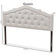 Bowery Hill Modern Tufted Queen Panel Headboard in Grayish Beige