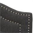 Bowery Hill Modern Fabric Tufted Queen Panel Headboard with Wood Frame in Gray