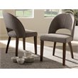 Bowery Hill Upholstered Dining Side Chair in Gray (Set of 2)
