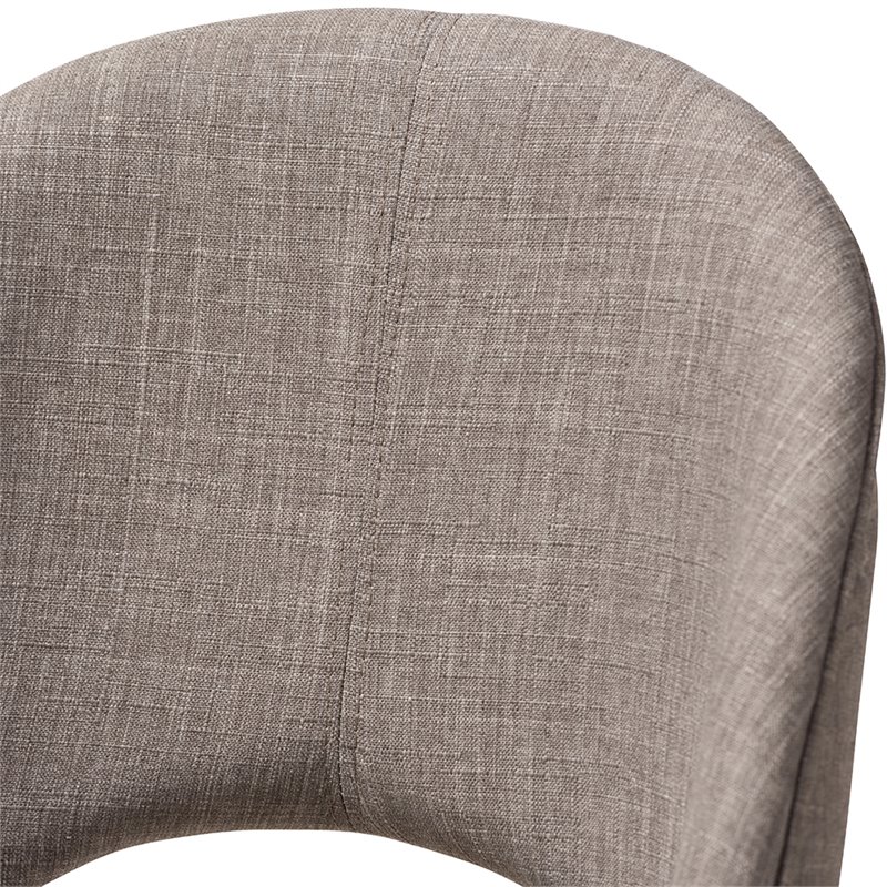 Bowery Hill Upholstered Dining Side Chair in Gray (Set of 2)