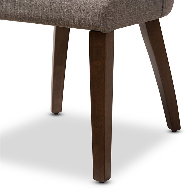 Bowery Hill Upholstered Dining Side Chair in Gray (Set of 2)