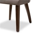 Bowery Hill Upholstered Dining Side Chair in Gray (Set of 2)