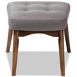 Bowery Hill Contemporary Tufted Ottoman in Gray