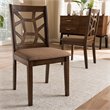 Bowery Hill Dining Side Chair in Light Brown (Set of 2)