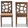 Bowery Hill Dining Side Chair in Light Brown (Set of 2)
