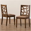 Bowery Hill Dining Side Chair in Light Brown (Set of 2)