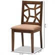 Bowery Hill Dining Side Chair in Light Brown (Set of 2)