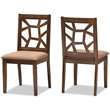 Bowery Hill Dining Side Chair in Light Brown (Set of 2)