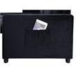 Bowery Hill Black Velvet Reversible Sleeper Sectional Sofa Storage Chaise