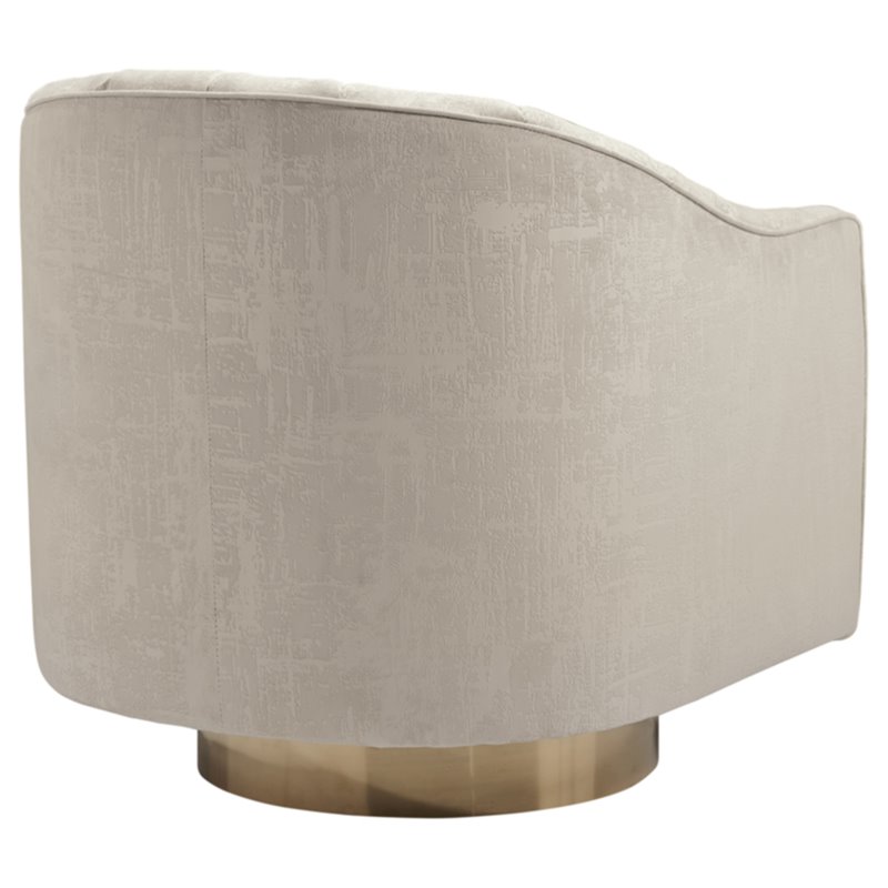 Bowery Hill Contemporary Pearl Swivel Accent Chair