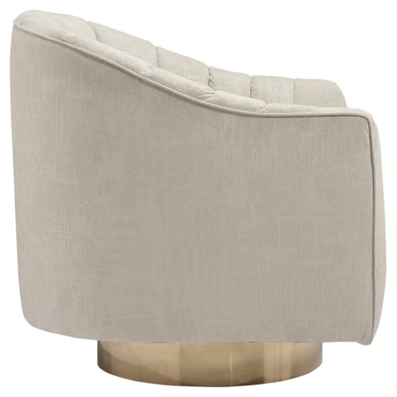 Bowery Hill Contemporary Pearl Swivel Accent Chair