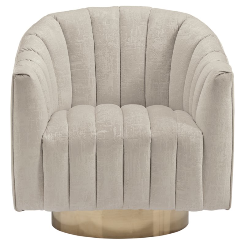 Bowery Hill Contemporary Pearl Swivel Accent Chair