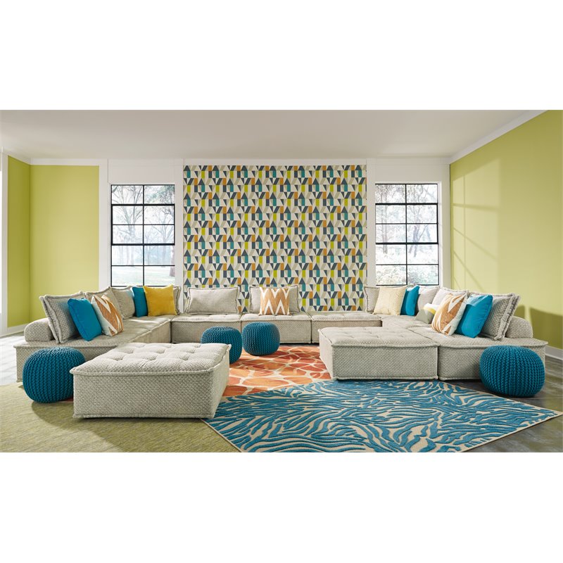 Bowery Hill Contemporary Taupe Modular Accent Chair