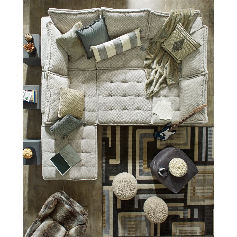 Bowery Hill Contemporary Taupe Modular Accent Chair