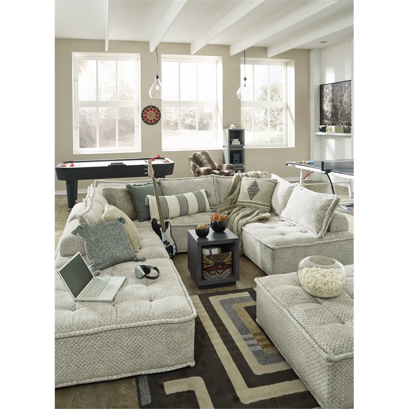 Bowery Hill Contemporary Taupe Modular Accent Chair