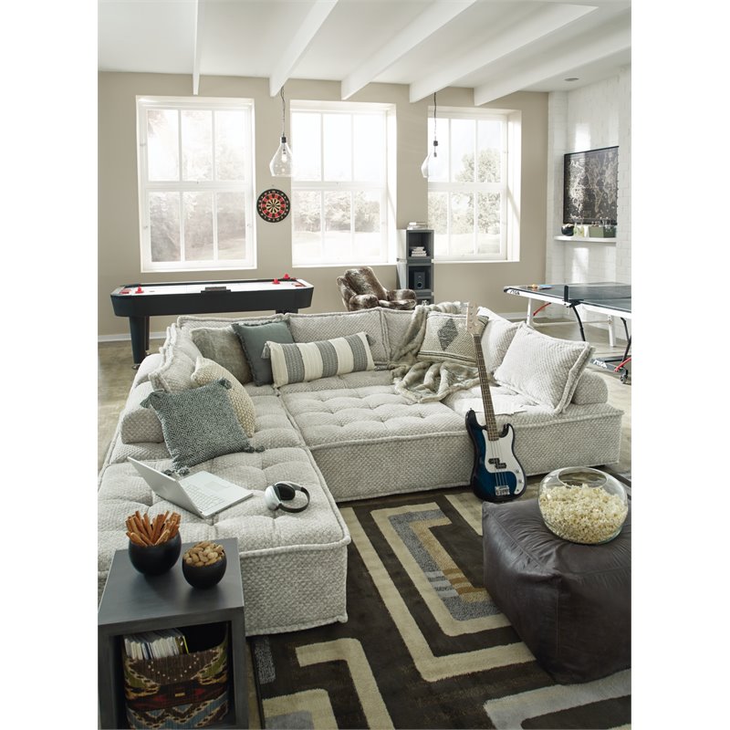 Bowery Hill Contemporary Taupe Modular Accent Chair