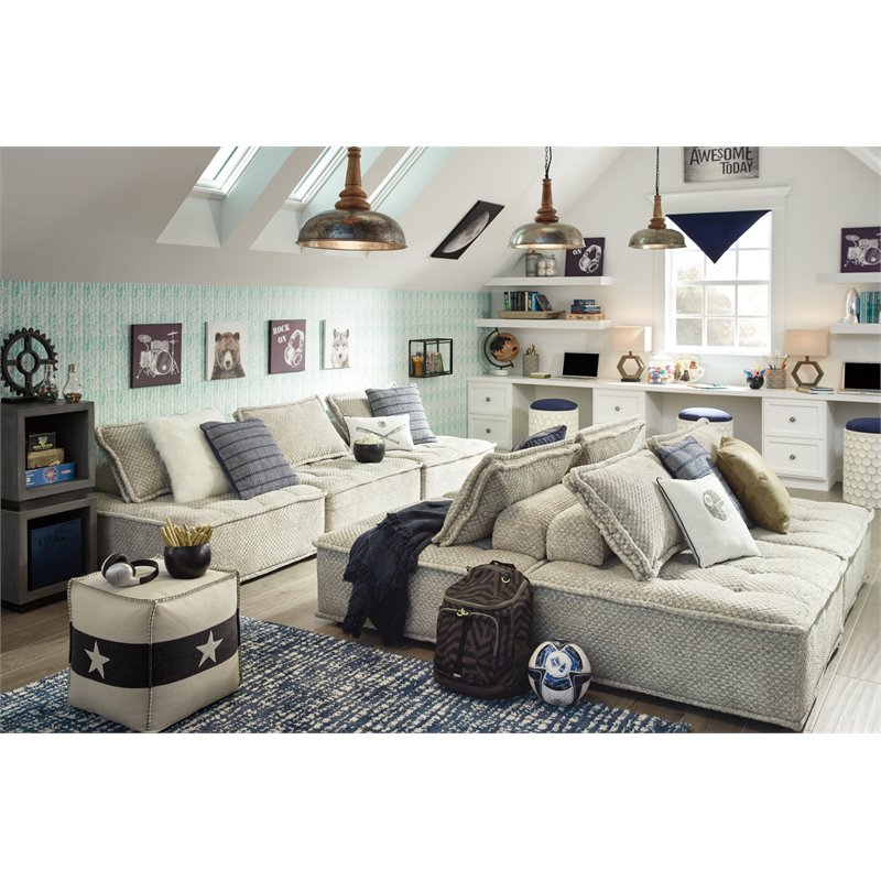 Bowery Hill Contemporary Taupe Modular Accent Chair