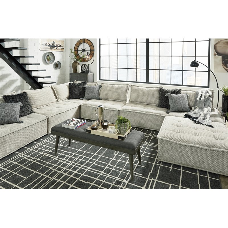 Bowery Hill Contemporary Taupe Modular Accent Chair