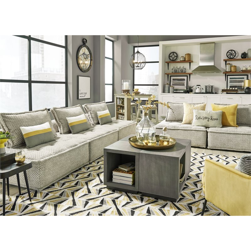 Bowery Hill Contemporary Taupe Modular Accent Chair