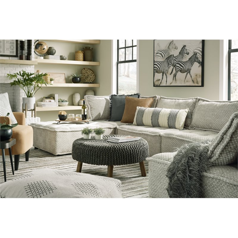 Bowery Hill Contemporary Taupe Modular Accent Chair