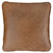 Bowery Hill Modern Faux Leather Caramel Pillow