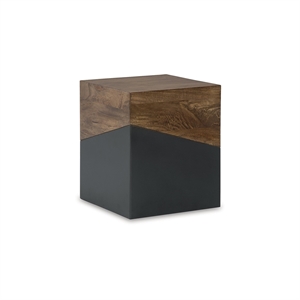 Bowery Hill Brown and Gunmetal Accent Table