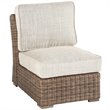 Bowery Hill Armless Patio Chair in Beige