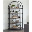 Bowery Hill Brown and Black 5 Shelf Bookcase