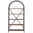 Bowery Hill Brown and Black 5 Shelf Bookcase