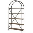 Bowery Hill Brown and Black 5 Shelf Bookcase