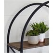 Bowery Hill Brown and Black 5 Shelf Bookcase
