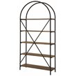 Bowery Hill Brown and Black 5 Shelf Bookcase