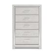 Bowery Hill Contemporary 5 Drawer Chest in White
