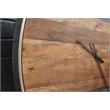 Bowery Hill Wood Wall Clock in Brown & Silver