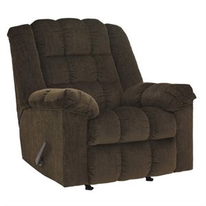 bowery hill contemporary rocker recliner in cocoa