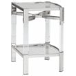 Bowery Hill Clear Acrylic and Silver Accent Table
